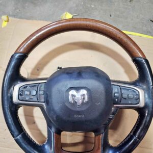 Dodge RAM steering wheel wood and leather